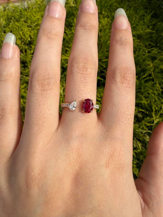 Ruby and Diamond Fashion Ring