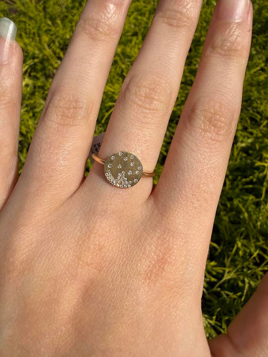 0.10 CT TW. Diamond Disc Fashion Ring