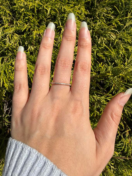 Rose Gold Diamond Prong-Set Wedding Band