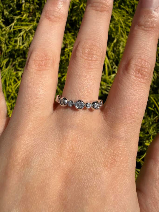 0.41 CTW Bubble Bezel Diamond Band