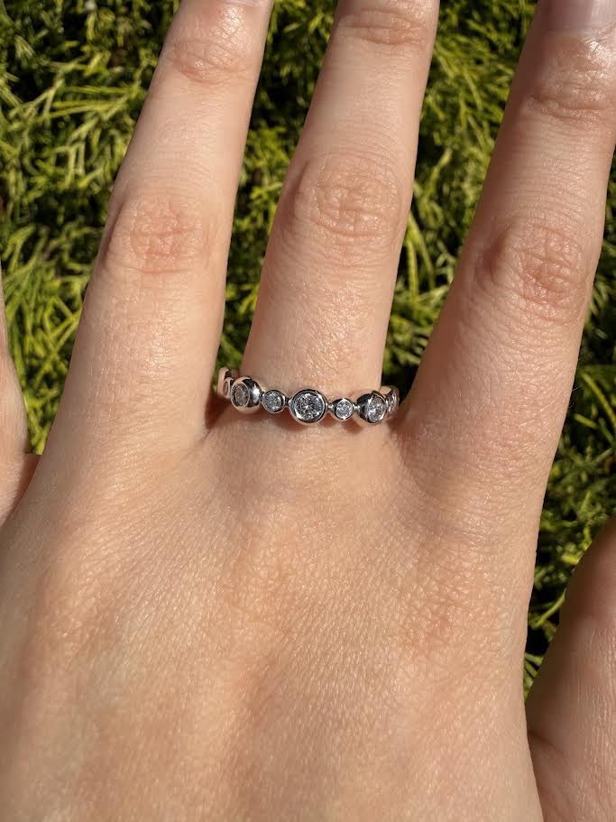 0.41 CTW Bubble Bezel Diamond Band