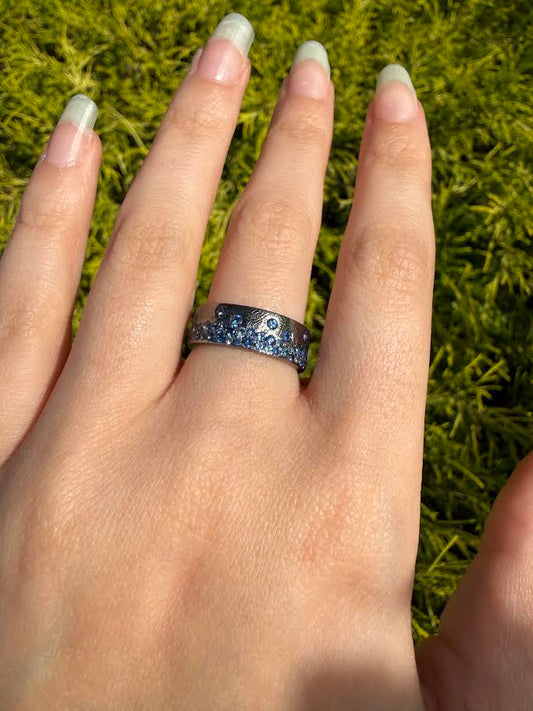 Blue Sapphire Ombre Band