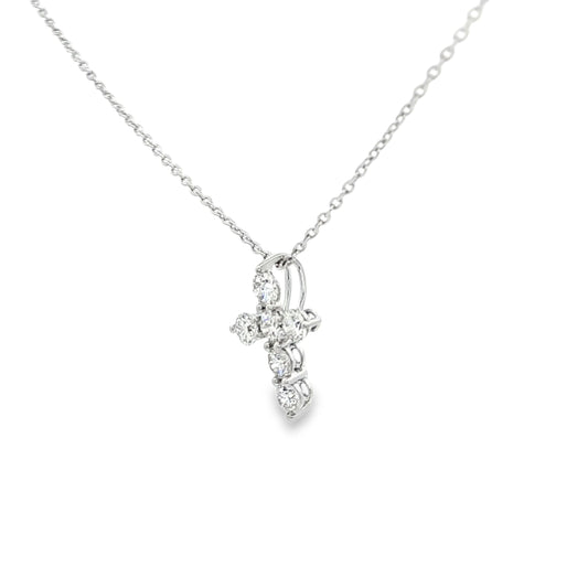 Diamond Cross Pendant Necklace, 0.35 CTW