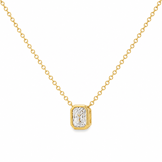 1/2 CT TW. Lab-Grown Diamond Solitaire Pendant Necklace