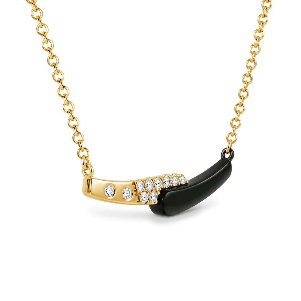 1/10 CT TW. Lab-Grown Diamond Confetti Bar Necklace