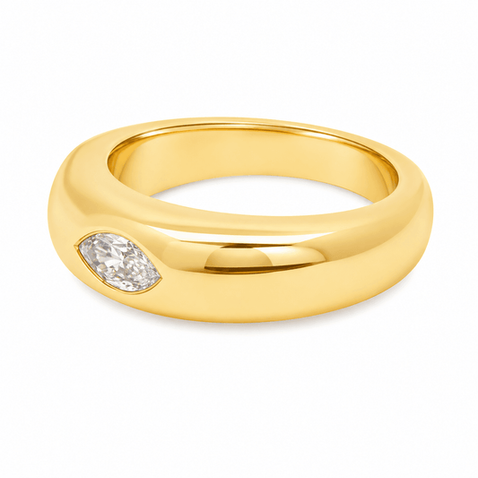 1/3 CT TW. Diamond Marquise Bezel Band