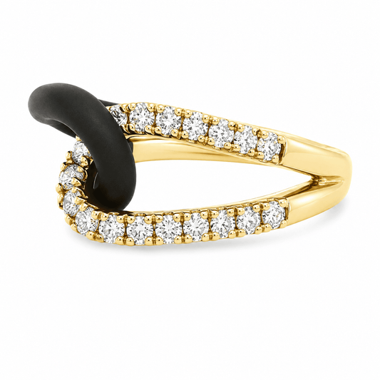 1/3 CT TW. Lab-Grown Diamond Interlocking Fashion Ring