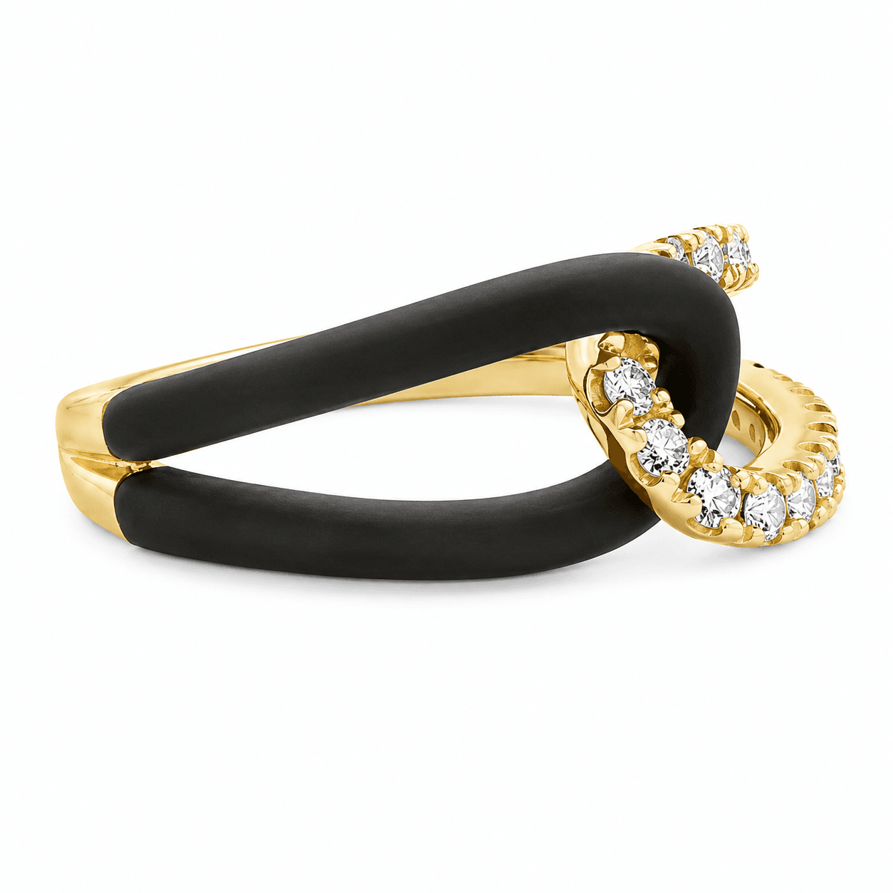 1/3 CT TW. Lab-Grown Diamond Interlocking Fashion Ring