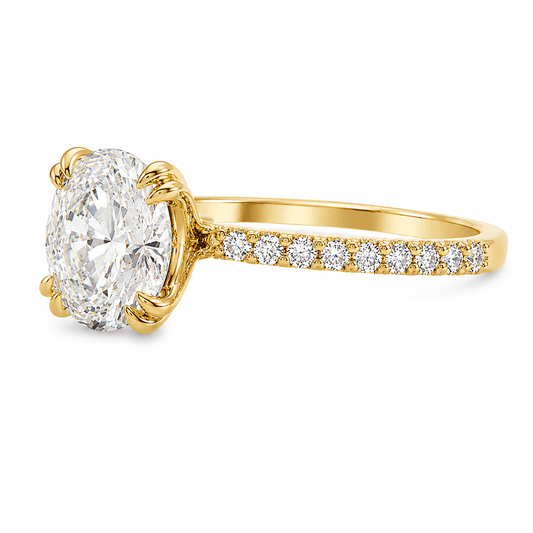2-1/2 CT. T.W. Round Lab-Grown Diamond Accented Engagement Ring