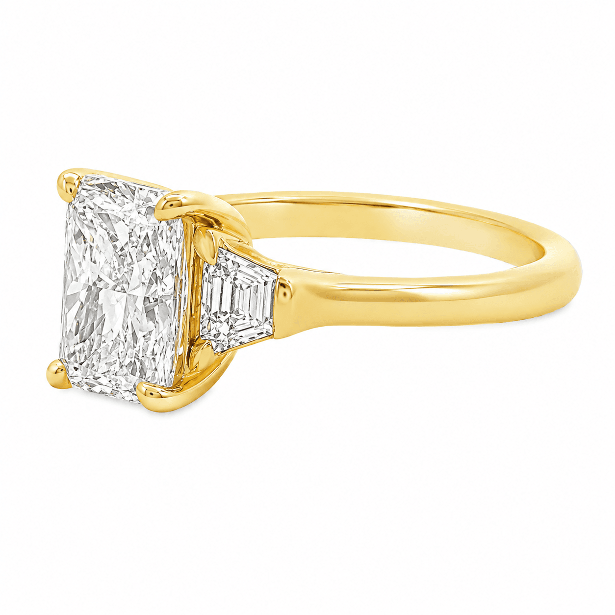 2-2/5 CT TW. Three-Stone Radiant Lab-Grown Diamond Engagement Ring