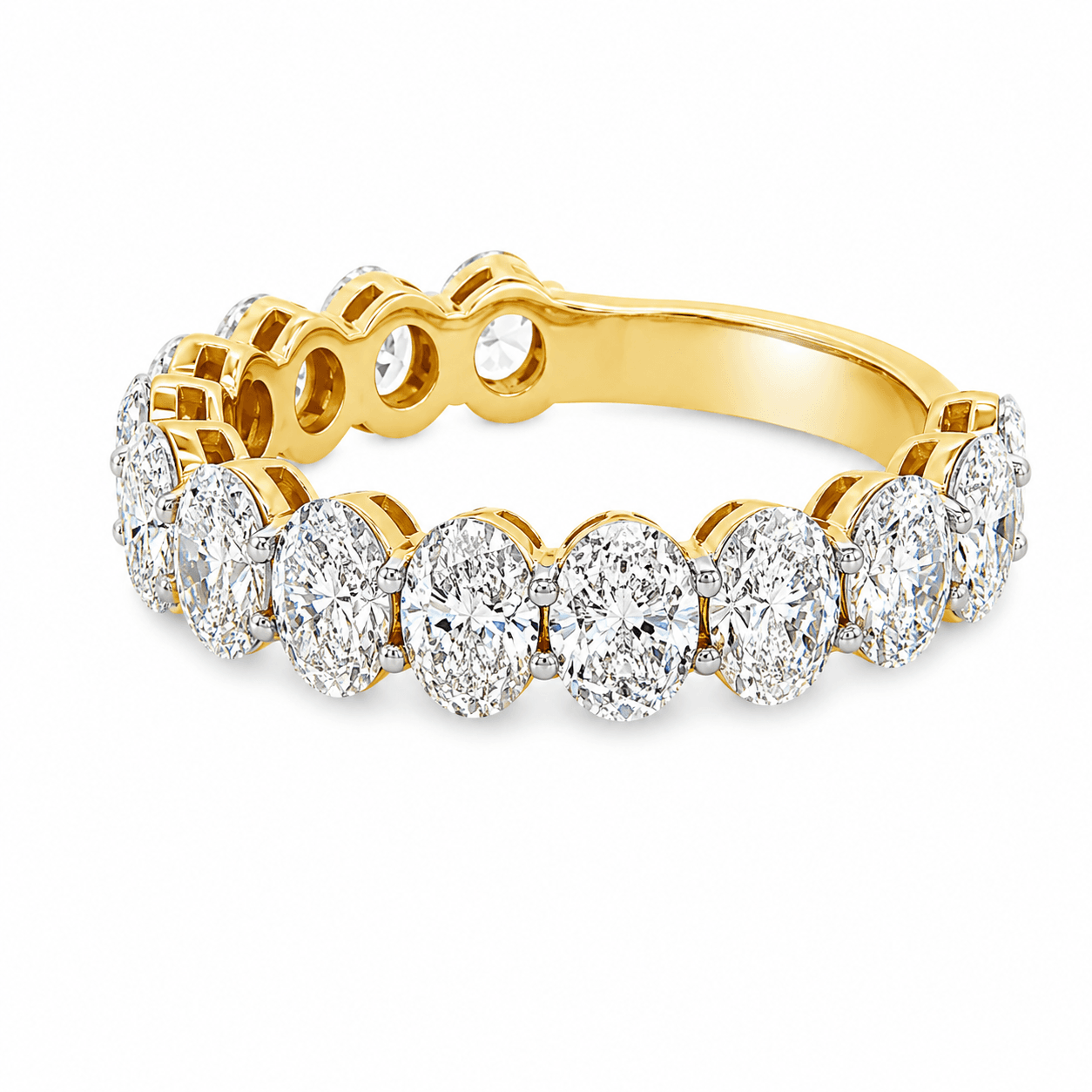 2-9/10 CT TW. Oval Lab-Diamond Wedding Band