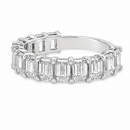 3-1/2 CT TW. Eternity Emerald-Cut Diamond Band
