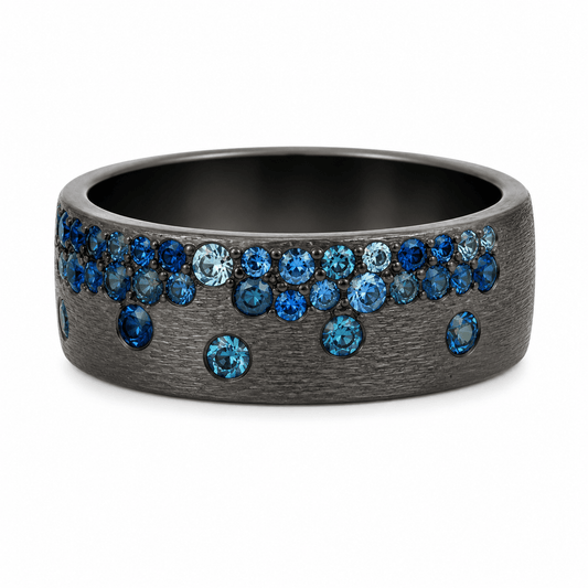 Blue Sapphire Ombre Band