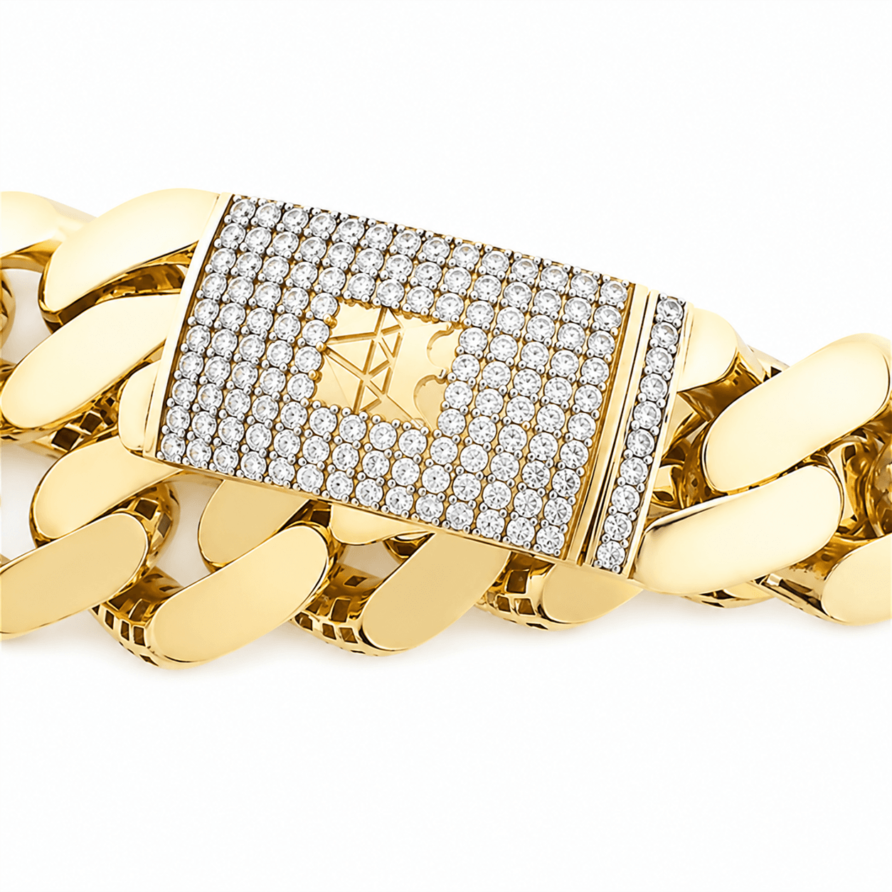 CZ Pavé Monoco Link Bracelet