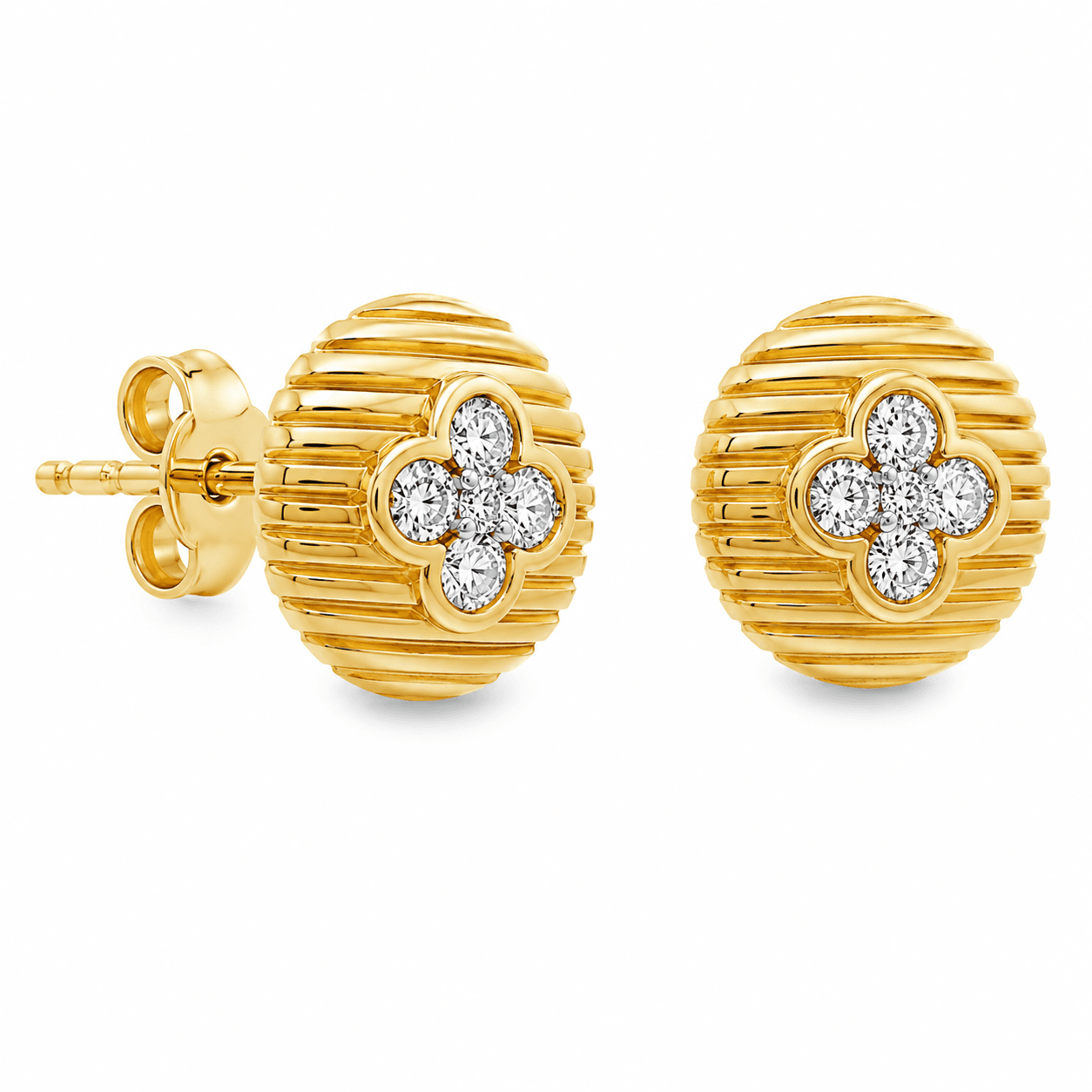 1/5 CT TW. Diamond Button Earrings
