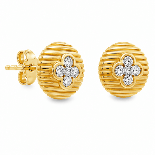 1/5 CT TW. Diamond Button Earrings