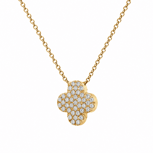 Diamond Clover Leaf Necklace