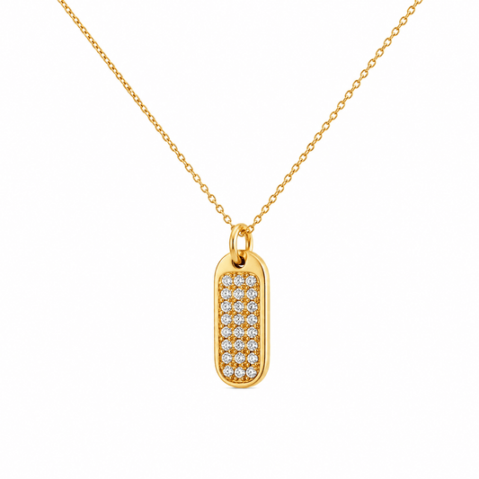 Diamond Dog Tag Pendant