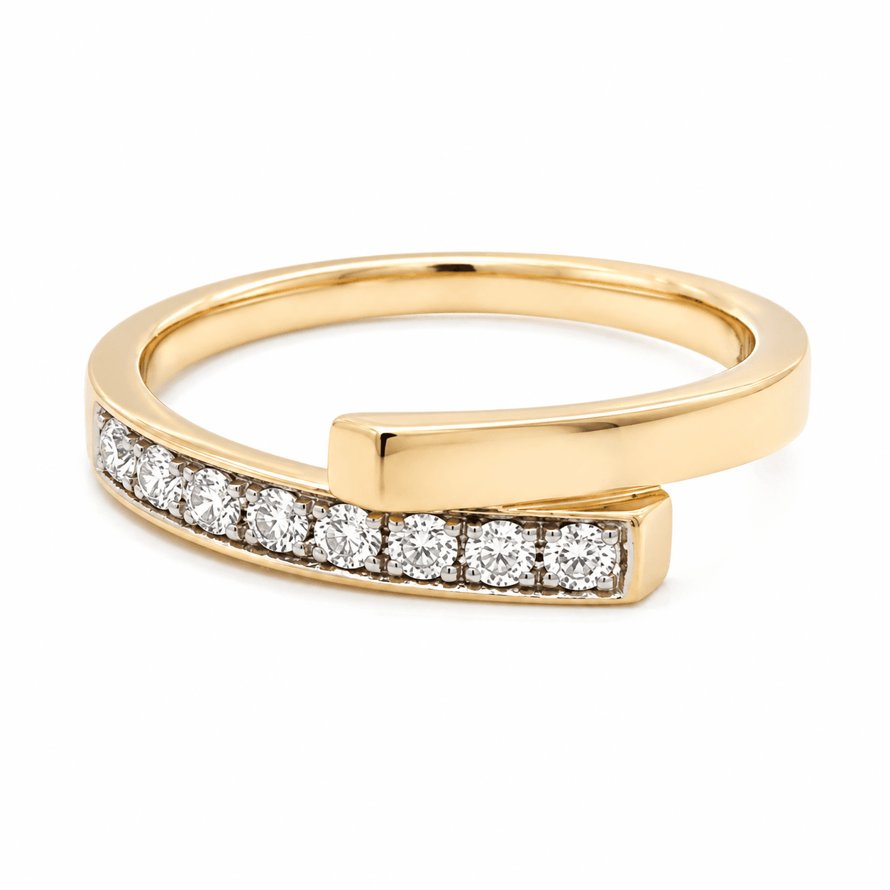 0.22 CTW Diamond Bypass Fashion Ring