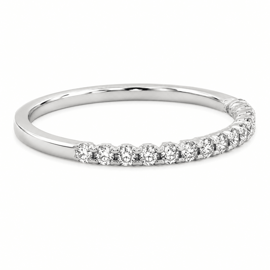 Diamond Fishtail-Set Wedding Band