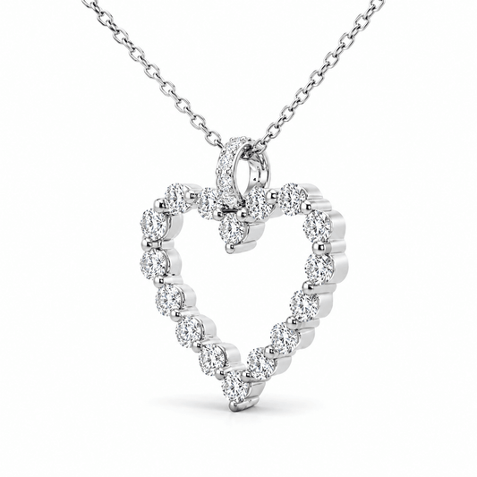 Diamond Heart Pendant Necklace