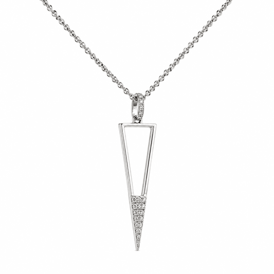 Diamond Triangle Pendant Necklace
