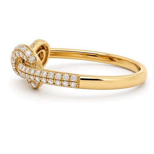 0.44 CTW Pave Diamond Twist-Knot Ring