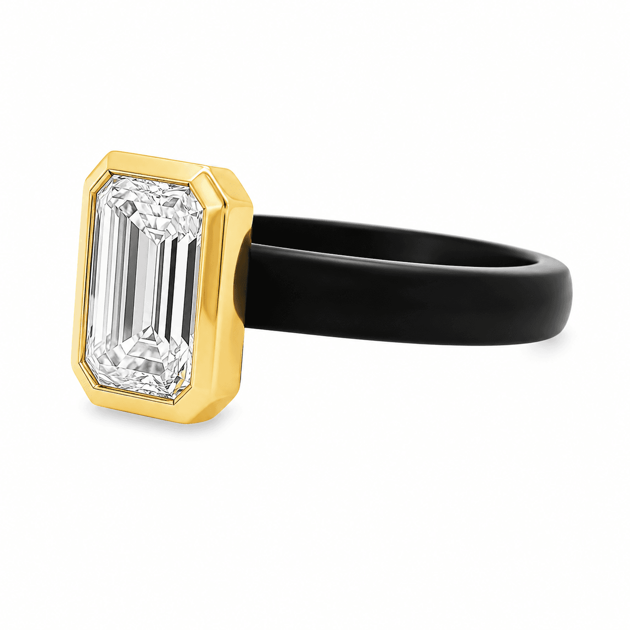 2 CT Emerald-Cut Solitaire Engagement Ring