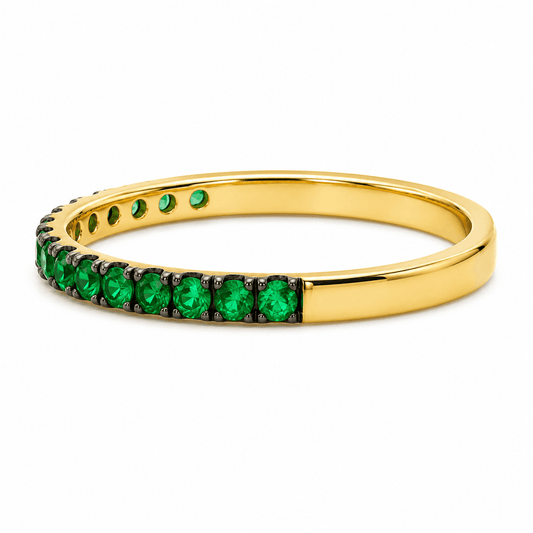 Emerald Half-Eternity Ring