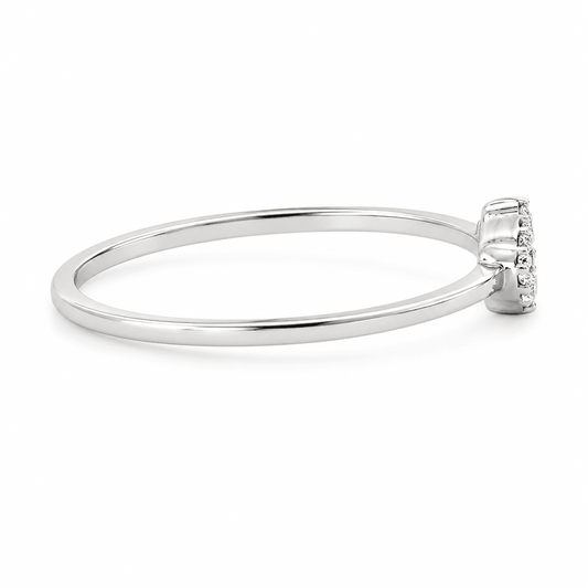 18K 0.07 CTW Evil Eye Diamond Stackable Ring