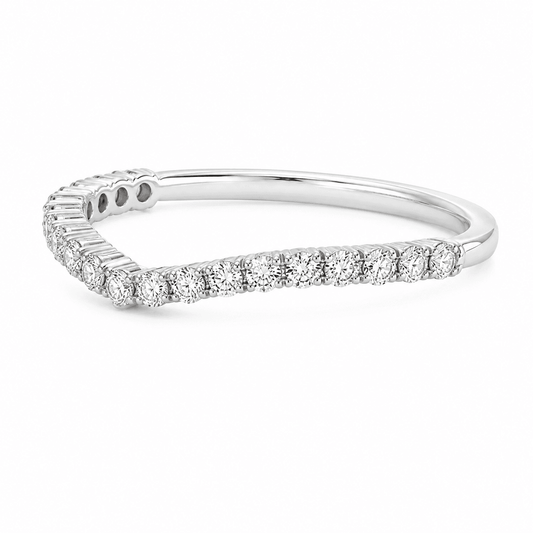 0.30 CT TW. Lab-Grown Diamond Contour Wedding Band