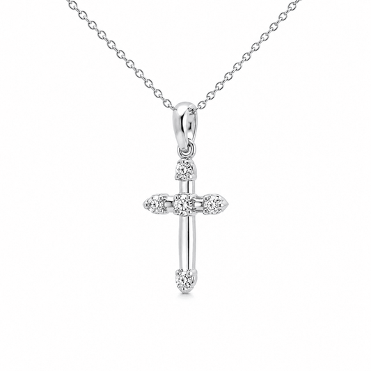 Lab-Grown Diamond Cross Pendant