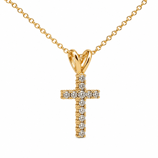 Lab-Grown Diamond Cross Pendant