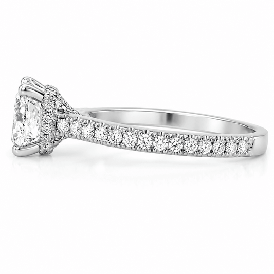 Lab-Grown Diamond Hidden Halo Engagement Ring
