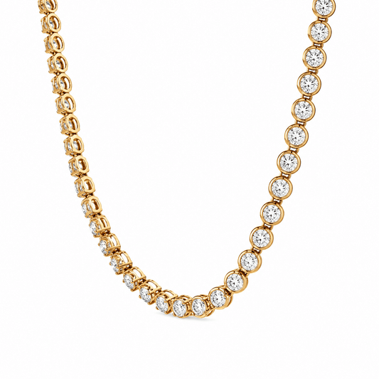 6.98 CTW Lab-Grown Diamond Cupcake Set Tennis Necklace