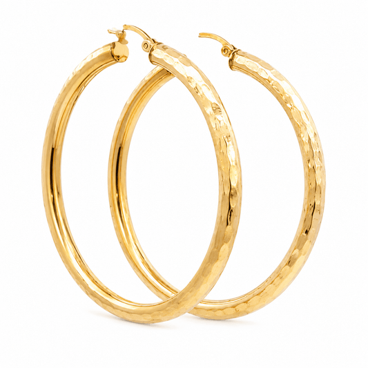 Large Tube Hoop Earrings