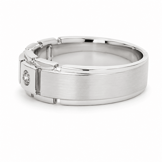 Men's Three-Stone Diamond Band