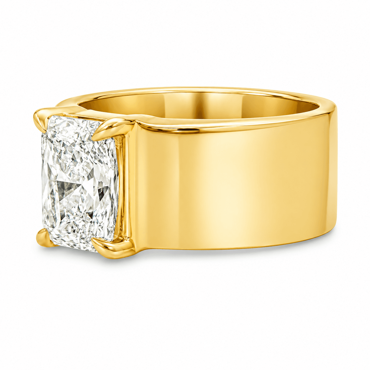 2-1/2 CT TW. Radiant Solitaire Engagement Ring