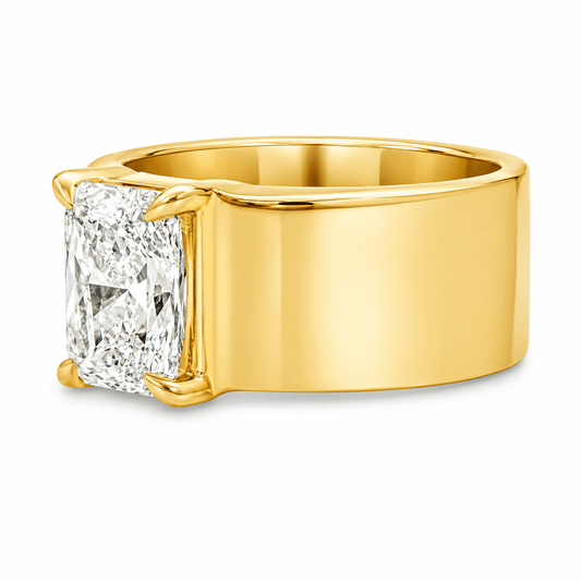 2-1/2 CT TW. Radiant Solitaire Engagement Ring
