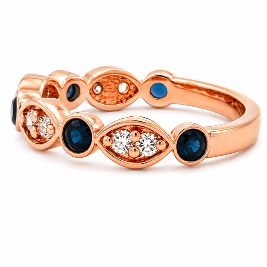 Sapphire and Diamond Accent Ring