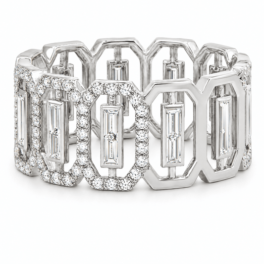 0.36 CTW Vintage Inspired Deco Diamond Band
