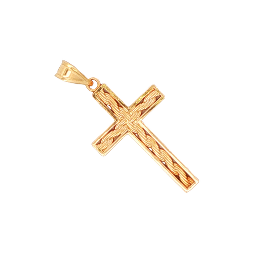 Rope Design Cross Pendant
