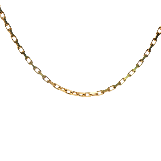 14K YG HERMES LINK CHAIN, 24.2 GRAMS 24\"