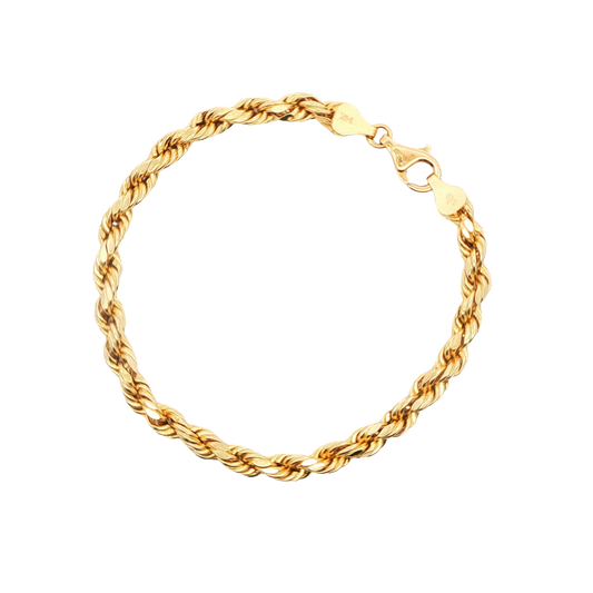 Men's 14K Yellow Gold Rope Bracelet