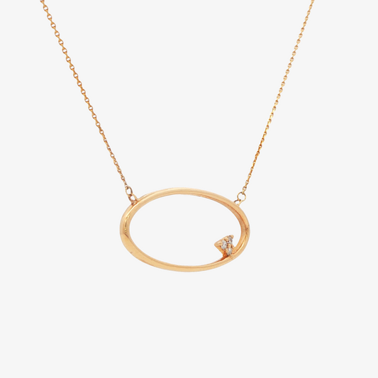 Oval Diamond Necklace