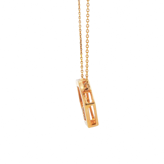 Diamond Hexagon Necklace