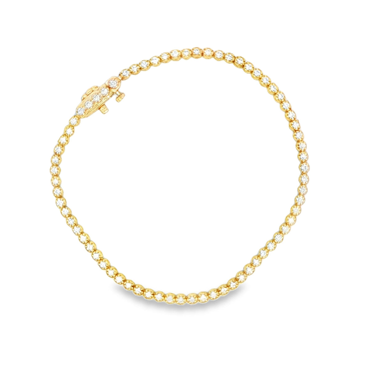 1.0 CTW Diamond Cupcake Tennis Bracelet