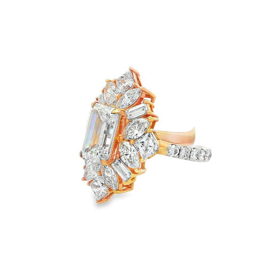2-3/4 CT TW. Multi-Shape Lab-Grown Diamond Cocktail Ring
