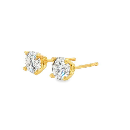 0.82 CTW Lab-Grown Round Diamond Stud Earrings