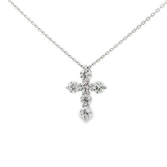 1.0 CTW Diamond Cross Necklace